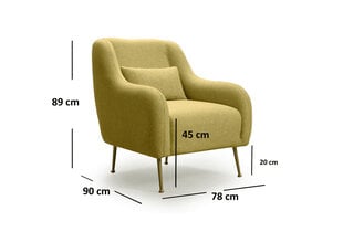 Кресло Kalune Design Sevilla, желтое цена и информация | Кресла | hansapost.ee