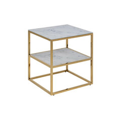 Прикроватная тумбочка-столик Alisma, белый мрамор цена и информация | Ночные шкафы | hansapost.ee