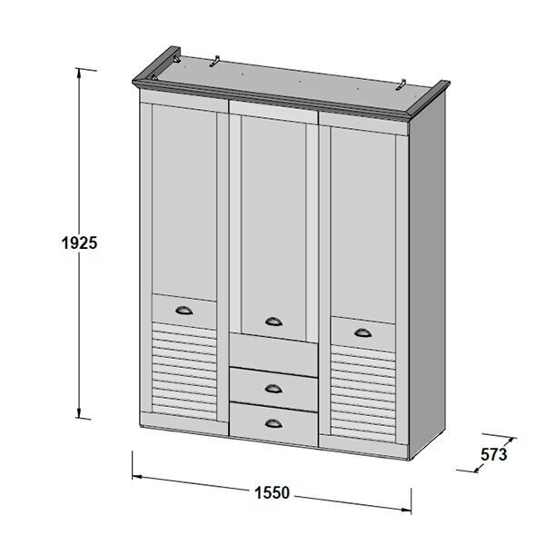 Riidekapp Marida II, valge hind ja info | Kapid lastele | hansapost.ee