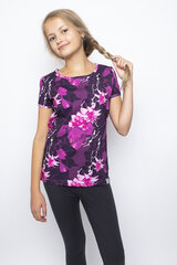 Huppa футболка для девочек JADENA, бордовый-пестрый 907157591 цена и информация | Рубашки для девочек | hansapost.ee