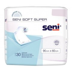 Впитывающие пеленки Seni Soft Super, 90x60 см, 30 шт. цена и информация | Подгузники, прокладки, одноразовые пеленки для взрослых | hansapost.ee