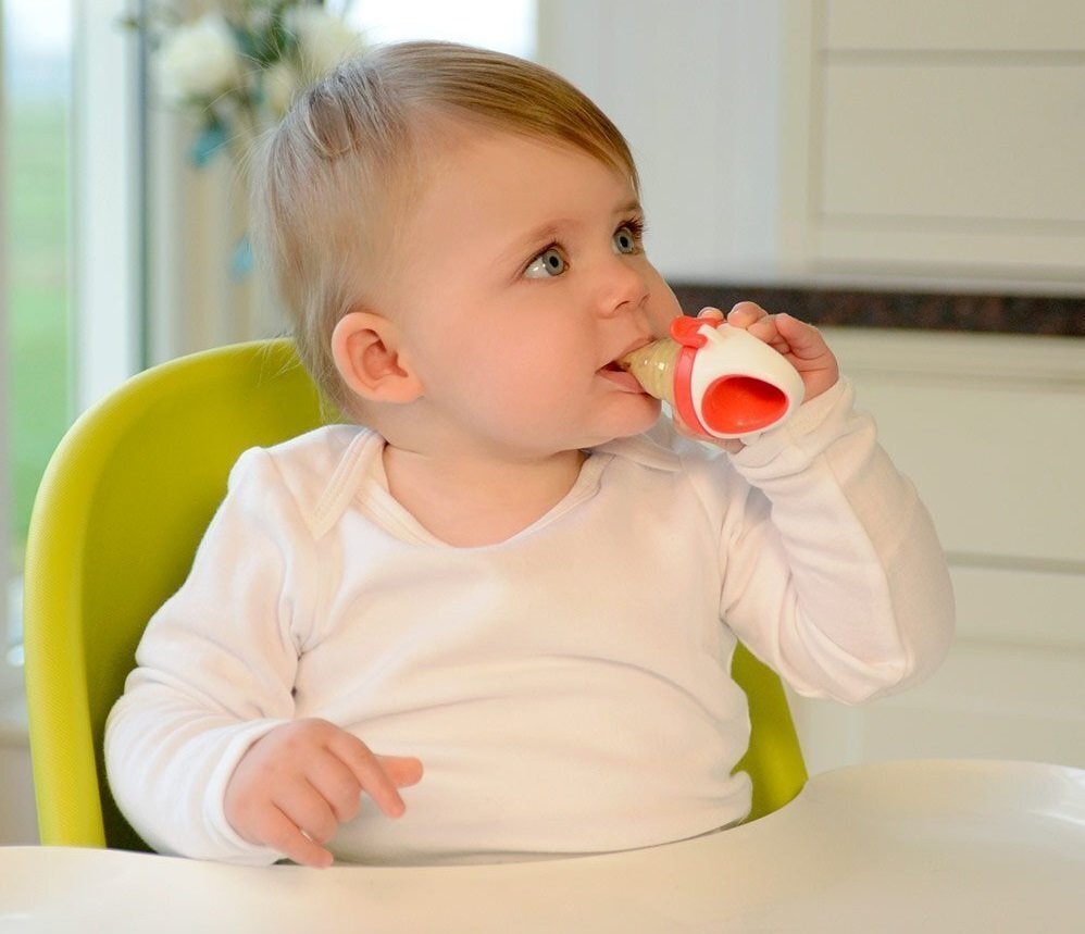 Toidusöötja KidsMe Food Feeder Plus Aquamarine, 6 kuud+ цена и информация | Laste taldrikud, kausid ja söögiriistad | hansapost.ee
