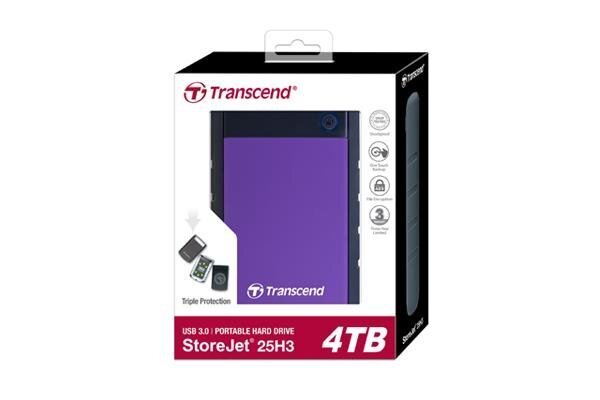 HDD USB3 4TB EXT. 2.5/TS4TSJ25H3P TRANSCEND hind ja info | Välised kõvakettad | hansapost.ee