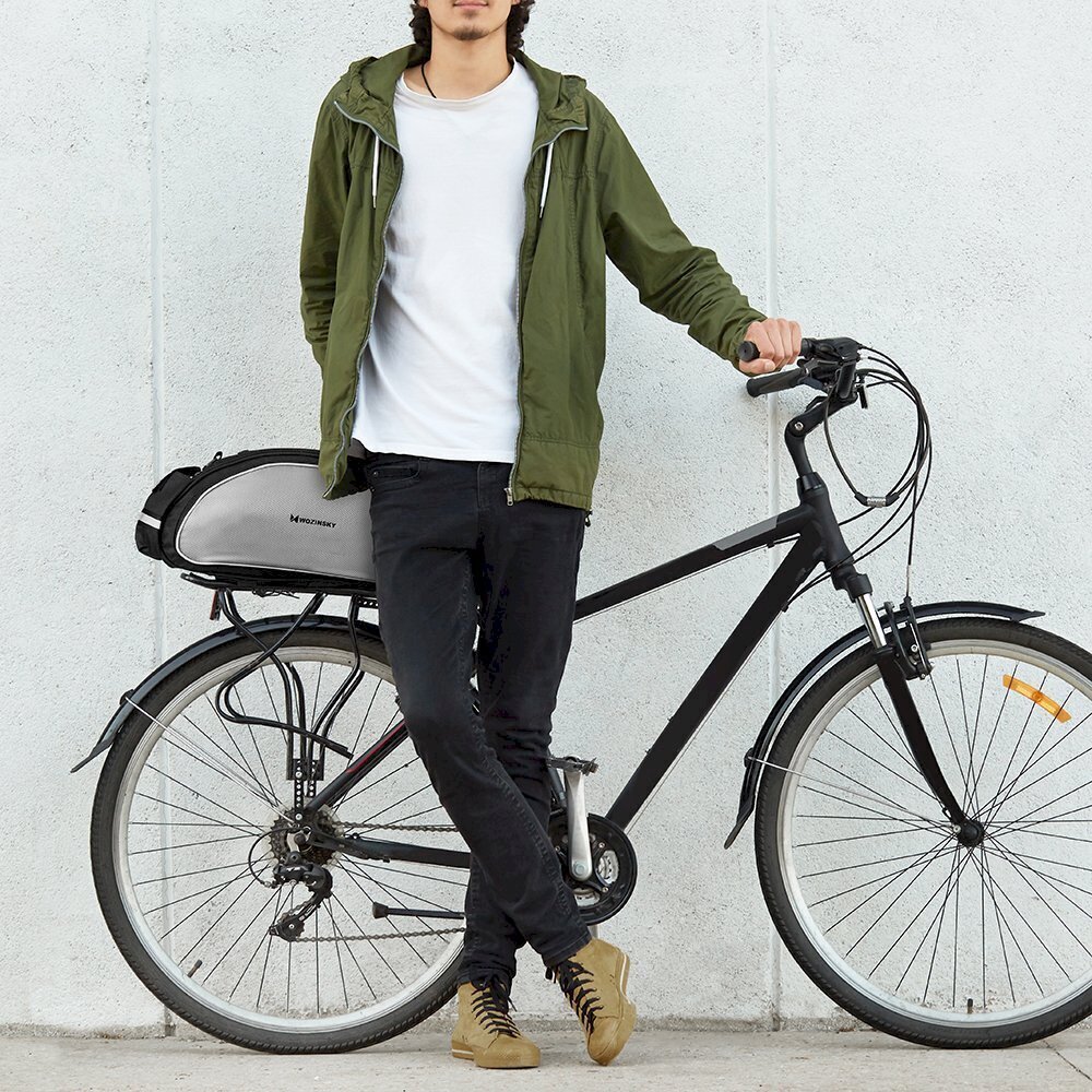 Wozinsky Bicycle Bike Pannier Bag Tagumise pakiraami peale kott õlarihmaga 13L must (WBB1BK) цена и информация | Rattakotid ja telefonikotid | hansapost.ee