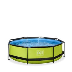 Каркасный бассейн с фильтром Exit Lime ø300x76 см, зеленый цена и информация | Бассейны | hansapost.ee