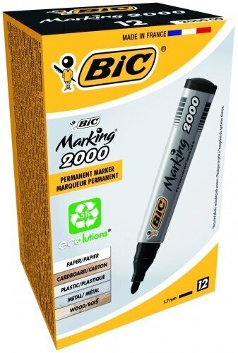 Püsimarker Bic Eco 2000 2-5 mm, must цена и информация | Kirjutusvahendid | hansapost.ee