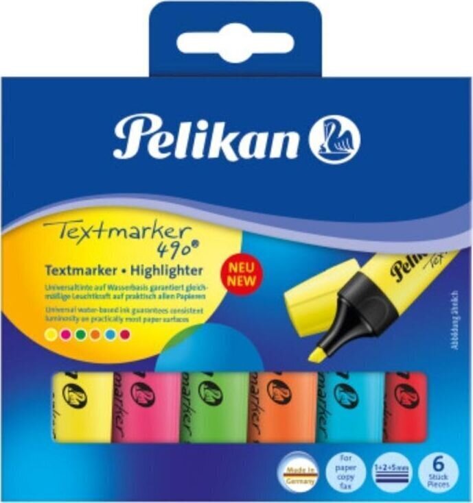 Tekstimarkerid Pelikan 490, 6 tk. цена и информация | Kirjutusvahendid | hansapost.ee