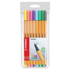 STABILO Чернильные ручки, point 88, 8 цветов, пастельный цена и информация | Принадлежности для рисования, лепки | hansapost.ee