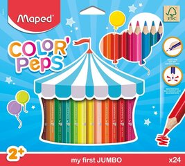 Värvilised pliiatsid ColorPeps My First Jumbo, 24tk hind ja info | Maped Lastekaubad ja beebikaubad | hansapost.ee