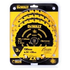 Режущий диск Dewalt EX 190x30 мм (DT10399), 3 шт. цена и информация | Dewalt Товары для сада | hansapost.ee