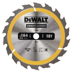 Режущий диск Dewalt 184x16 мм - DT1938-QZ цена и информация | Запчасти для садовой техники | hansapost.ee