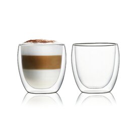 EzyStyle чашки из двойного стекла, 250 мл, 2 шт. цена и информация | Стаканы, фужеры, кувшины | hansapost.ee