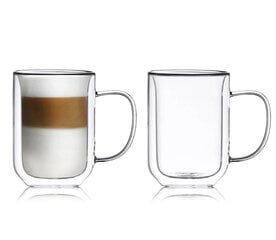 Набор двух стеклянных чашек EzyStyle, 2 шт. цена и информация | Стаканы, фужеры, кувшины | hansapost.ee