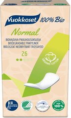 Pesukaitse Vuokkoset 100%, Bio Normal 26tk price and information | Tampons, sanitary pads and menstrual pads | hansapost.ee