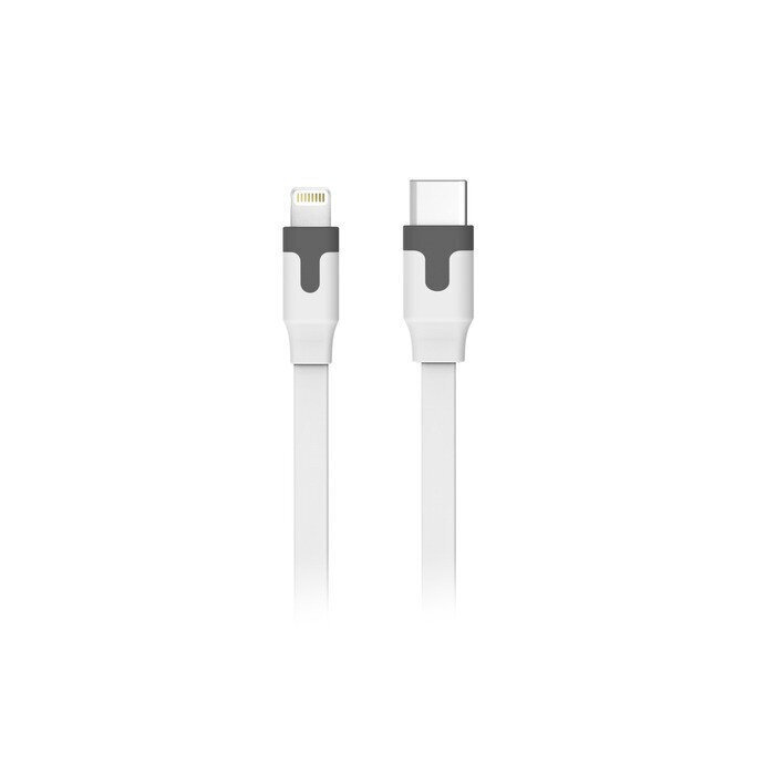 Type-C Cable Lightning 1m 3A By Muvit White цена и информация | Mobiiltelefonide kaablid | hansapost.ee