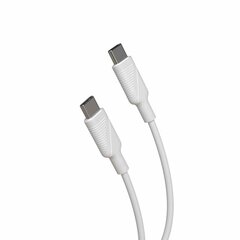 USB-C to USB-C Cable 1.2m By Muvit White hind ja info | Juhtmed ja kaablid | hansapost.ee