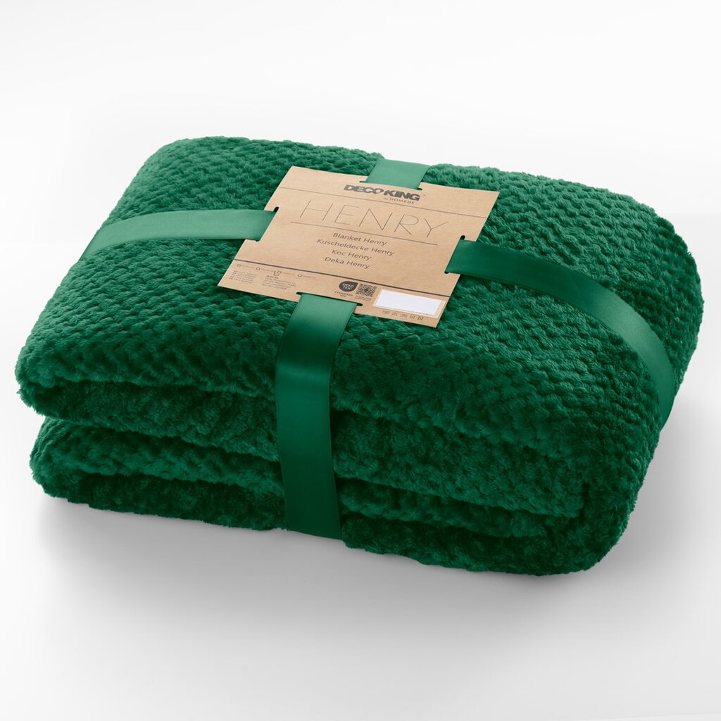 DecoKing pleed Henry, roheline, 150 x 200 cm цена и информация | Pleedid, voodikatted ja päevatekid | hansapost.ee