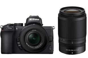 Nikon Z50 + NIKKOR Z DX 16-50mm f/3.5-6.3 VR + NIKKOR Z DX 50-250mm f/4.5-6.3 VR hind ja info | Fotoaparaadid | hansapost.ee