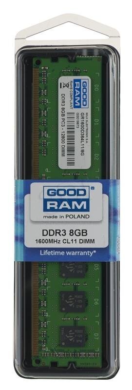 Good Ram GR1600D364L11/8G price and information | Fotoaparaatide mälukaardid | hansapost.ee