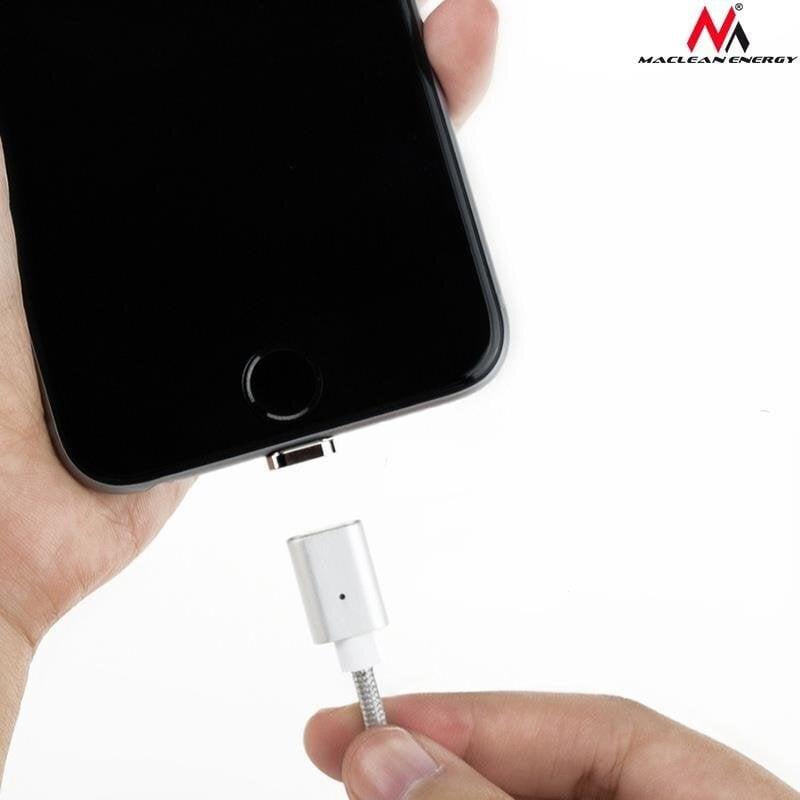 Magnetiline USB Type-C kaabel hõbedane Maclean Energy MCE178 цена и информация | Juhtmed ja kaablid | hansapost.ee