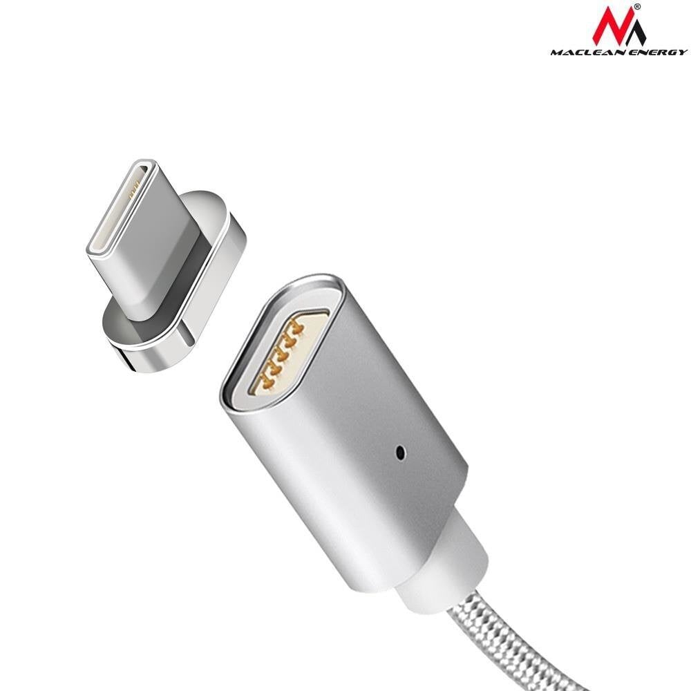 Magnetiline USB Type-C kaabel hõbedane Maclean Energy MCE178 цена и информация | Juhtmed ja kaablid | hansapost.ee