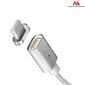 Magnetiline USB Type-C kaabel hõbedane Maclean Energy MCE178 цена и информация | Juhtmed ja kaablid | hansapost.ee