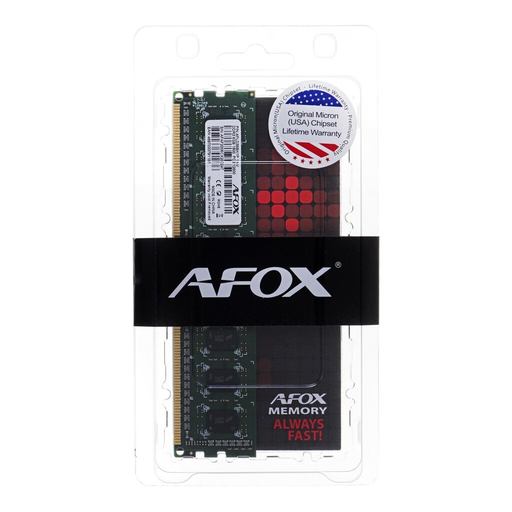 Afox AFLD38BK1L цена и информация | Operatiivmälu | hansapost.ee