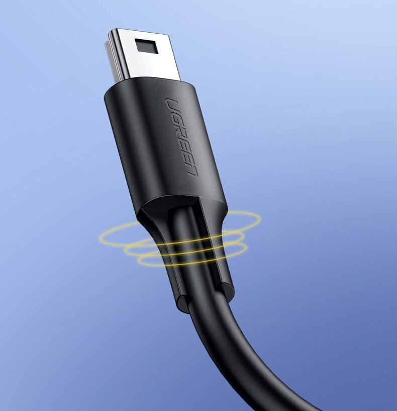 Ugreen USB – mini-USB-kaabel 480 Mbps 1,5 m must (US132 10385) hind ja info | Mobiiltelefonide kaablid | hansapost.ee