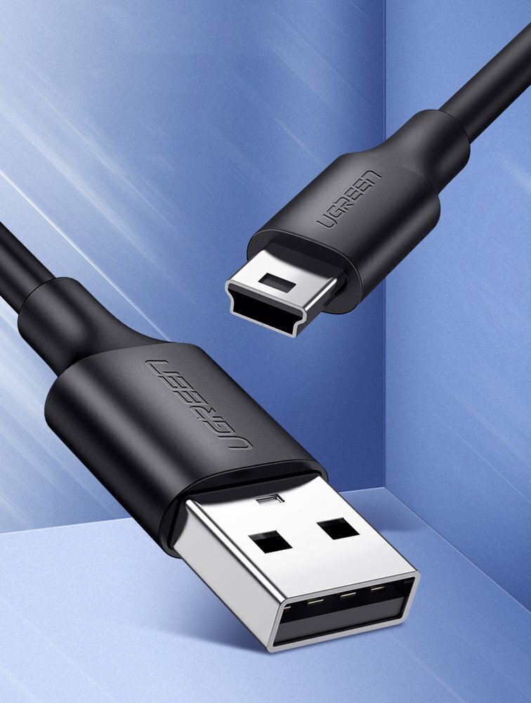 Ugreen USB – mini-USB-kaabel 480 Mbps 1,5 m must (US132 10385) hind ja info | Mobiiltelefonide kaablid | hansapost.ee