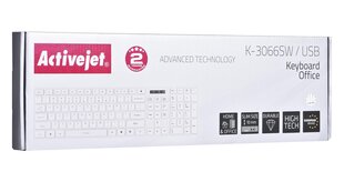 Клавиатура Activejet K-3066SW цена и информация | Клавиатура с игровой мышью 3GO COMBODRILEW2 USB ES | hansapost.ee