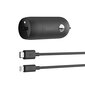 Belkin 20W autolaadija Belkin CCA003BT04BK USB-C PD + USB-C / Lightning цена и информация | Laadijad mobiiltelefonidele | hansapost.ee