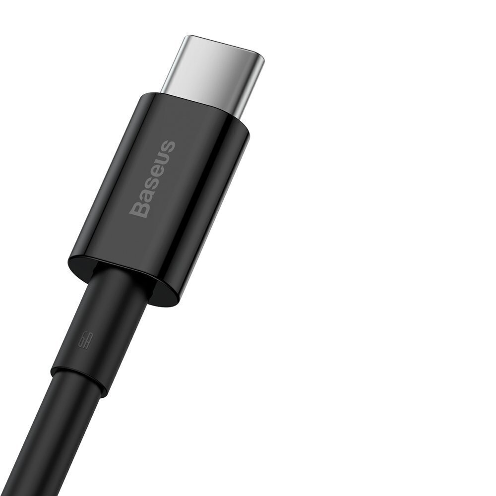 Baseus Superior USB - USB Typ C fast charging data cable 66 W (11 V / 6 A) Huawei SuperCharge SCP 1 m black (CATYS-01) цена и информация | Mobiiltelefonide kaablid | hansapost.ee