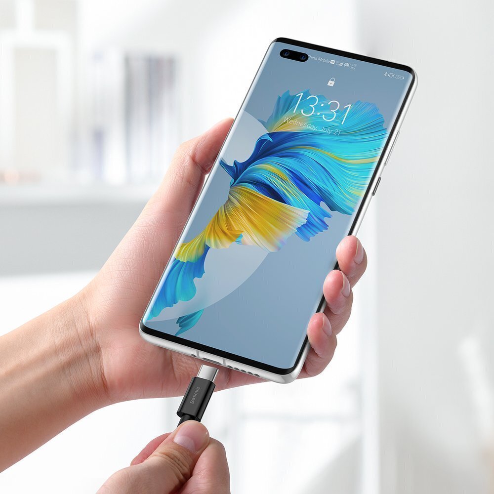 Baseus Superior USB - USB Typ C fast charging data cable 66 W (11 V / 6 A) Huawei SuperCharge SCP 1 m black (CATYS-01) цена и информация | Mobiiltelefonide kaablid | hansapost.ee