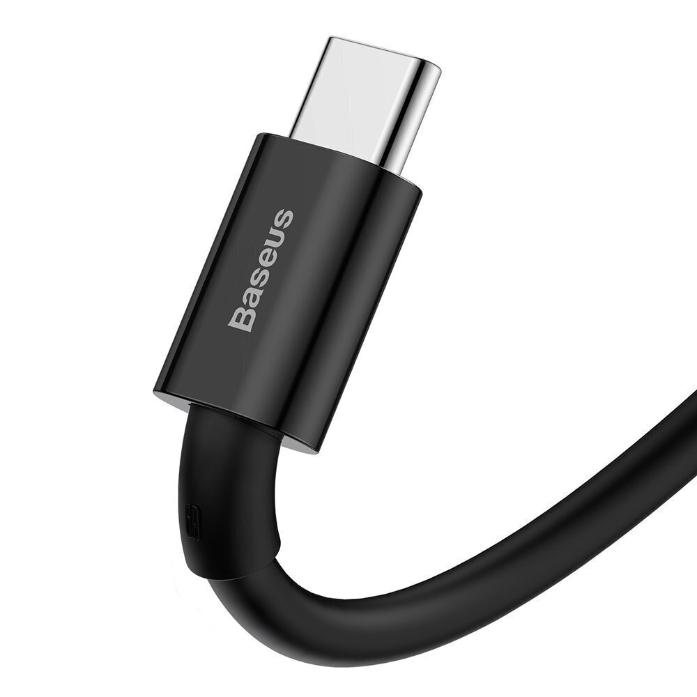 Baseus Superior USB - USB Typ C fast charging data cable 66 W (11 V / 6 A) Huawei SuperCharge SCP 1 m black (CATYS-01) цена и информация | Mobiiltelefonide kaablid | hansapost.ee