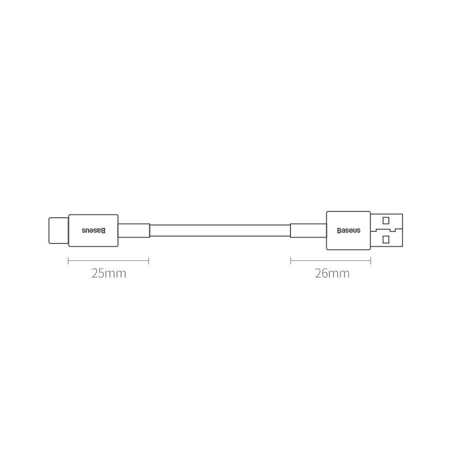 Baseus Superior USB - USB Typ C fast charging data cable 66 W (11 V / 6 A) Huawei SuperCharge SCP 1 m black (CATYS-01) hind ja info | Mobiiltelefonide kaablid | hansapost.ee