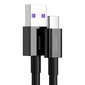 Baseus Superior USB - USB Typ C fast charging data cable 66 W (11 V / 6 A) Huawei SuperCharge SCP 1 m black (CATYS-01) цена и информация | Mobiiltelefonide kaablid | hansapost.ee