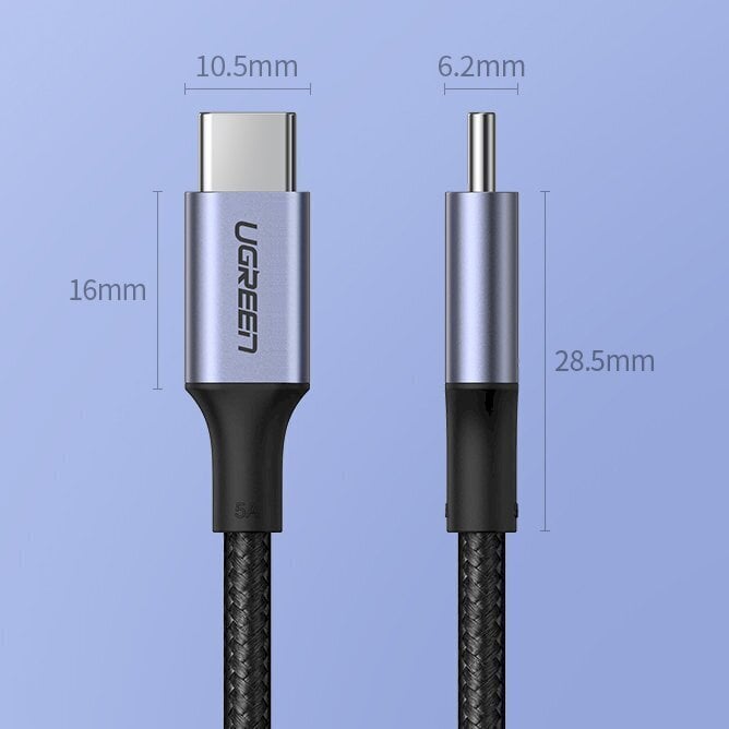 Laadimis- ja infoedastuskaabel Ugreen USB Type C - USB Type C 100W 3m, hall цена и информация | Mobiiltelefonide kaablid | hansapost.ee