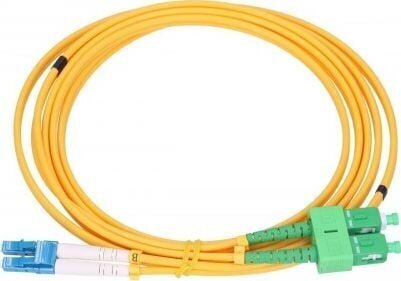 Extralink SC/APC-LC/UPC | Patchcord | Single Mode, Duplex, G652D, 3mm, 0,5m цена и информация | Juhtmed ja kaablid | hansapost.ee