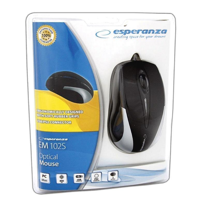 Esperanza EM102S, must-hõbedane цена и информация | Arvutihiired | hansapost.ee