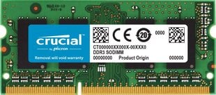 Crucial 4GB DDR3L-1600 SODIMM цена и информация | Объём памяти (RAM) | hansapost.ee