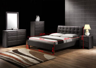 Кровать Halmar Samara 160x200 см, черный kaina ir informacija | Кровати | hansapost.ee