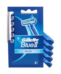 Ühekordsed raseerijad meestele Gillette Blue II Plus 5 tk hind ja info | Raseerimisvahendid | hansapost.ee