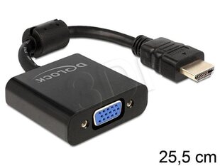 Adapter Delock HDMI-A(M)->VGA(F), 25 cm hind ja info | USB adapterid ja jagajad | hansapost.ee