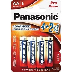 Panasonic батарейки LR6PPG/6B (4+2шт) цена и информация | Батареи | hansapost.ee