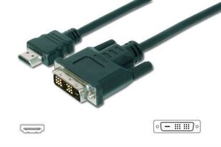 Assmann, HDMI/DVI-D, 5 m hind ja info | Juhtmed ja kaablid | hansapost.ee