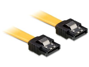 Delock Cable SATA 6 Gb/s 50 cm straight/straight metal yellow hind ja info | Juhtmed ja kaablid | hansapost.ee