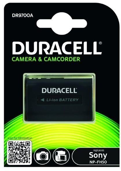 Duracell aku, analoog Sony NP-FH50, 650mAh hind ja info | Fotoaparaatide akud ja patareid | hansapost.ee