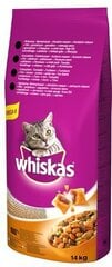 Whiskas сухой корм для взрослых кошек с курицей и овощами, 14 кг цена и информация | Сухой корм для кошек | hansapost.ee