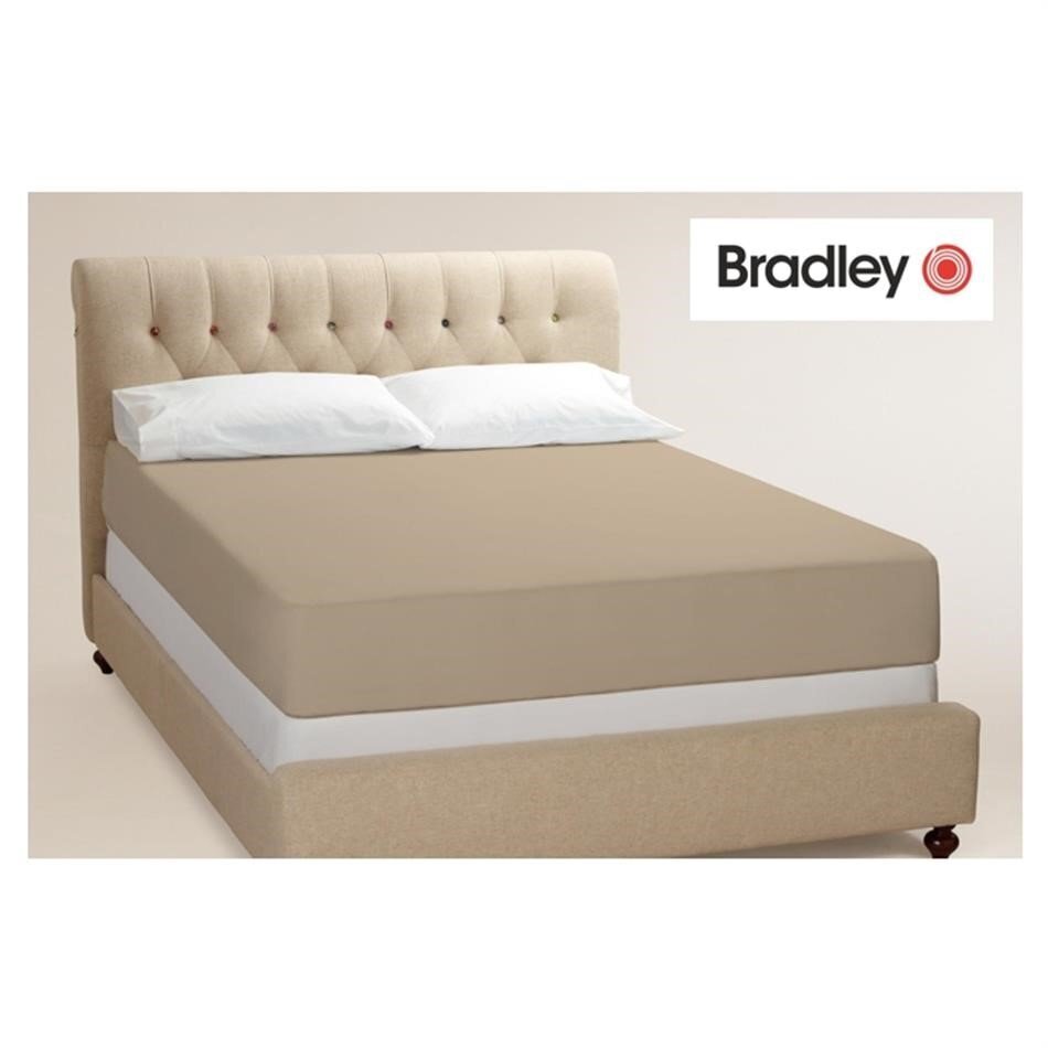 Bradley kummiga voodilina, 120 x 200 cm, kreem hind ja info | Voodilinad | hansapost.ee