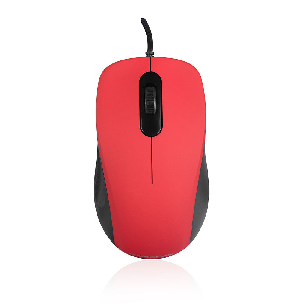 Juhtmega optiline hiir Modecom MC-M10S, punane цена и информация | Arvutihiired | hansapost.ee